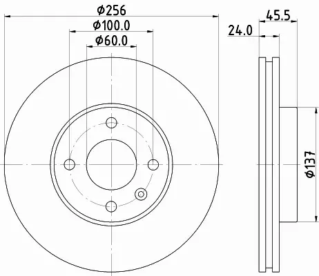 HELLA PAGID TARCZA HAMULCOWA 8DD 355 119-351 