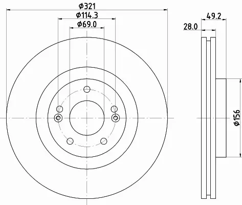 HELLA TARCZA HAMULCOWA 8DD 355 131-351 