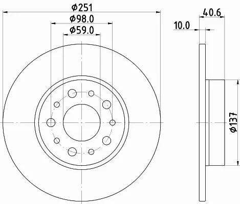 HELLA PAGID TARCZA HAMULCOWA 8DD 355 118-071 