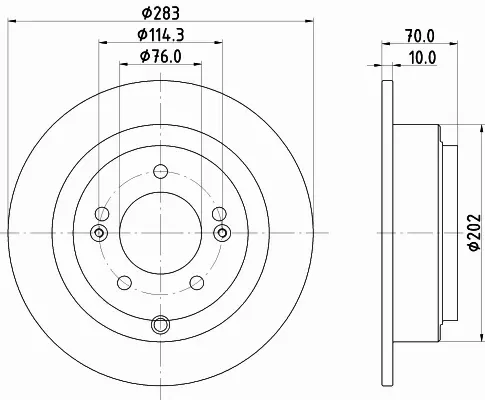 HELLA PAGID TARCZA HAMULCOWA 8DD 355 118-091 