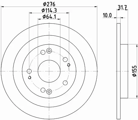 HELLA TARCZA HAMULCOWA 8DD 355 118-351 