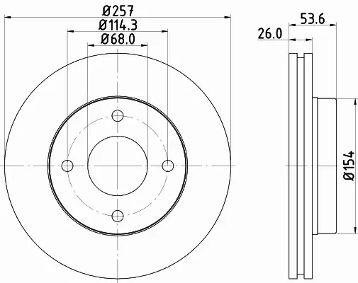 HELLA PAGID TARCZA HAMULCOWA 8DD 355 118-571 