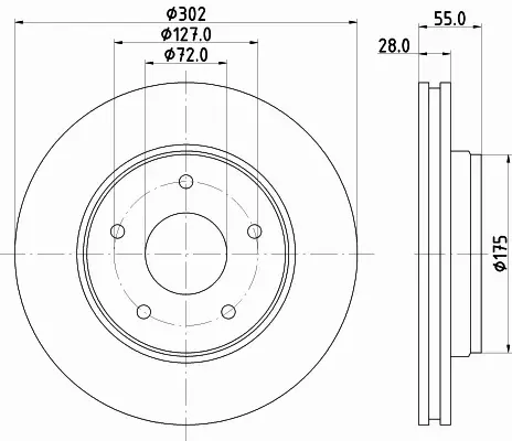 HELLA PAGID TARCZA HAMULCOWA 8DD 355 119-191 