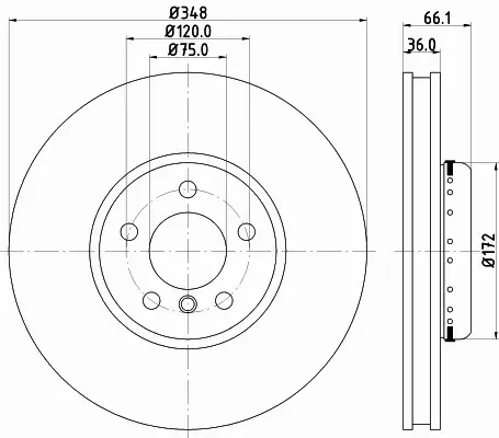 HELLA PAGID TARCZA HAMULCOWA 8DD 355 120-891 