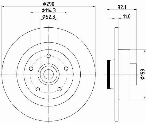 HELLA PAGID TARCZA HAMULCOWA 8DD 355 123-371 