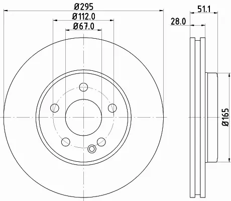 HELLA PAGID TARCZA HAMULCOWA 8DD 355 119-411 