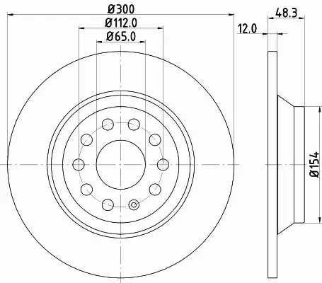 HELLA TARCZA HAMULCOWA 8DD 355 119-481 