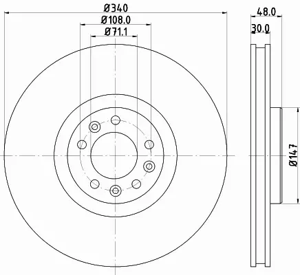 HELLA TARCZA HAMULCOWA 8DD 355 119-651 