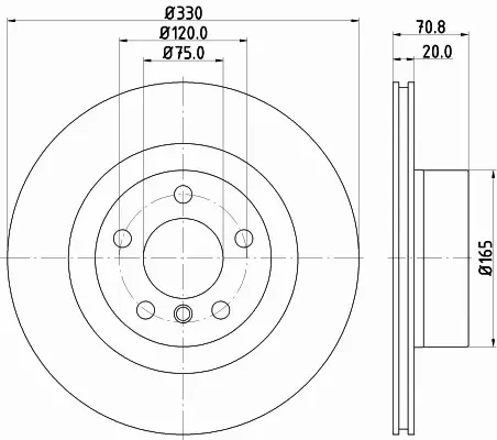 HELLA PAGID TARCZA HAMULCOWA 8DD 355 119-541 