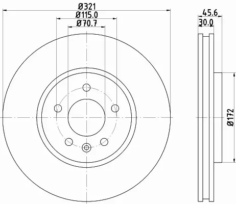 HELLA PAGID TARCZA HAMULCOWA 8DD 355 129-691 