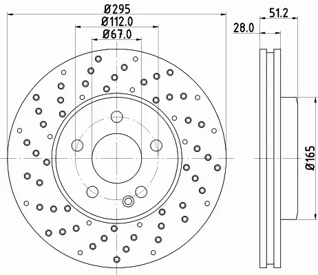 HELLA TARCZA HAMULCOWA 8DD 355 129-681 