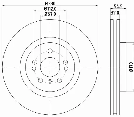 HELLA TARCZA HAMULCOWA 8DD 355 126-301 