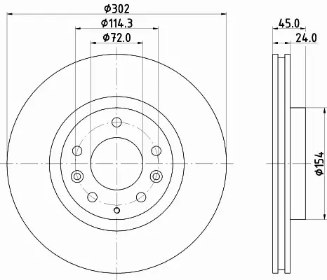 HELLA PAGID TARCZA HAMULCOWA 8DD 355 120-301 