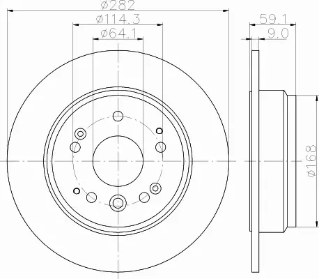 HELLA PAGID TARCZA HAMULCOWA 8DD 355 120-321 