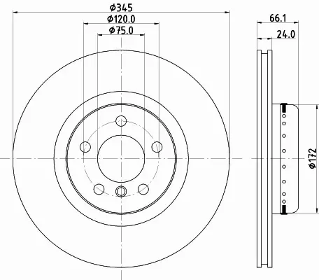 HELLA PAGID TARCZA HAMULCOWA 8DD 355 120-801 