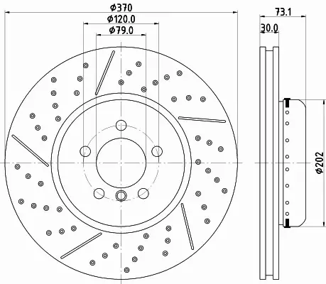 HELLA PAGID TARCZA HAMULCOWA 8DD 355 120-771 