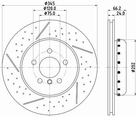 HELLA PAGID TARCZA HAMULCOWA 8DD 355 120-781 