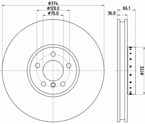 HELLA PAGID TARCZA HAMULCOWA 8DD 355 120-711 