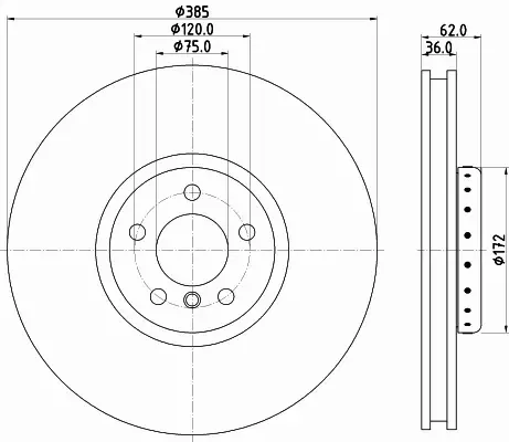 HELLA PAGID TARCZA HAMULCOWA 8DD 355 120-731 