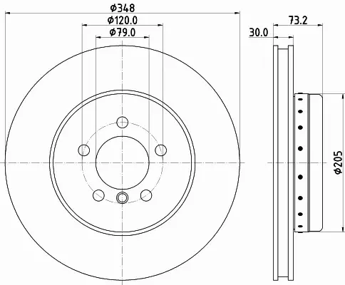 HELLA PAGID TARCZA HAMULCOWA 8DD 355 120-751 