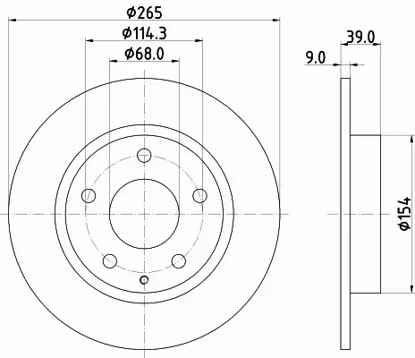 HELLA TARCZA HAMULCOWA 8DD 355 120-461 