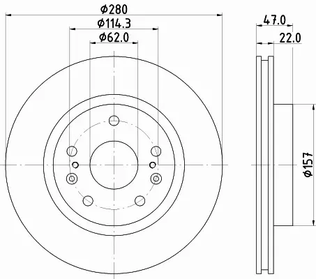 HELLA TARCZA HAMULCOWA 8DD 355 120-521 