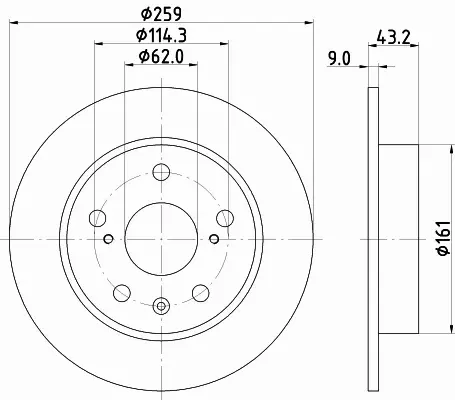 HELLA PAGID TARCZA HAMULCOWA 8DD 355 120-531 