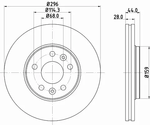 HELLA TARCZA HAMULCOWA 8DD 355 122-601 