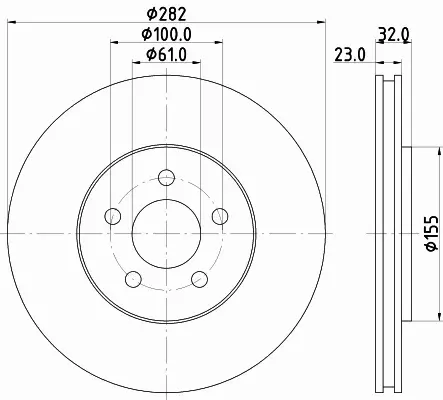 HELLA PAGID TARCZA HAMULCOWA 8DD 355 120-621 