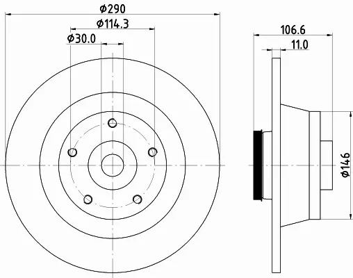 HELLA PAGID TARCZA HAMULCOWA 8DD 355 131-951 