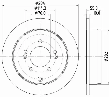 HELLA PAGID TARCZA HAMULCOWA 8DD 355 122-291 