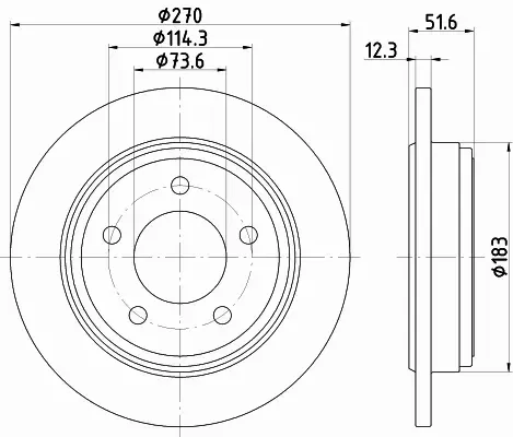 HELLA PAGID TARCZA HAMULCOWA 8DD 355 122-361 