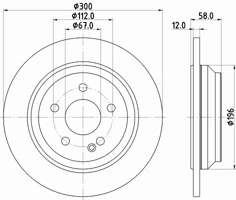 HELLA TARCZA HAMULCOWA 8DD 355 122-441 