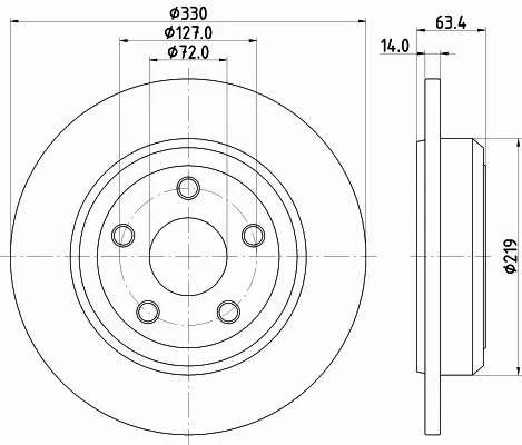 HELLA TARCZA HAMULCOWA 8DD 355 122-671 