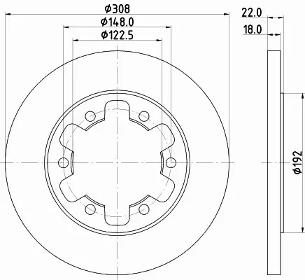 HELLA PAGID TARCZA HAMULCOWA 8DD 355 122-831 