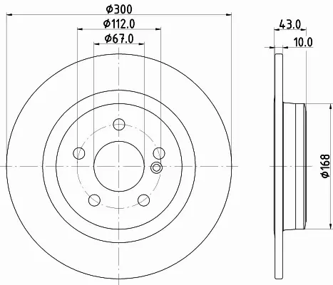 HELLA TARCZA HAMULCOWA 8DD 355 122-871 