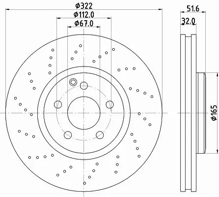 HELLA TARCZA HAMULCOWA 8DD 355 122-911 