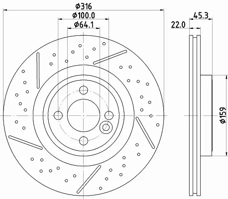 HELLA TARCZA HAMULCOWA 8DD 355 123-471 