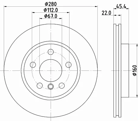 HELLA TARCZA HAMULCOWA 8DD 355 123-481 