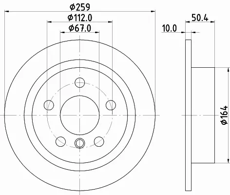 HELLA TARCZA HAMULCOWA 8DD 355 123-491 