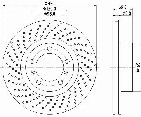 HELLA PAGID TARCZA HAMULCOWA 8DD 355 125-021 