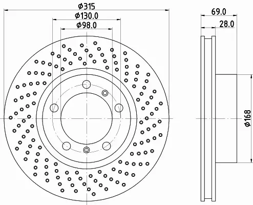 HELLA PAGID TARCZA HAMULCOWA 8DD 355 125-061 