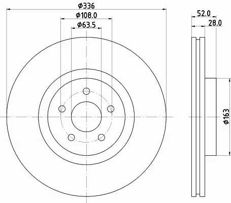 HELLA PAGID TARCZA HAMULCOWA 8DD 355 125-221 