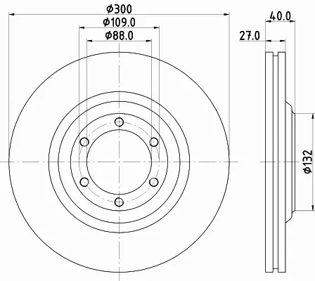 HELLA TARCZA HAMULCOWA 8DD 355 125-231 