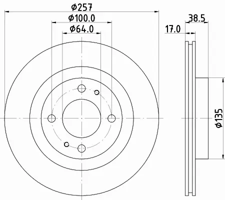 HELLA PAGID TARCZA HAMULCOWA 8DD 355 125-241 