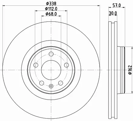 HELLA TARCZA HAMULCOWA 8DD 355 125-171 