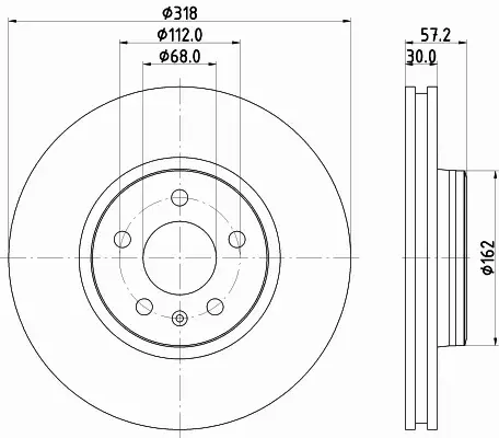 HELLA TARCZA HAMULCOWA 8DD 355 125-181 