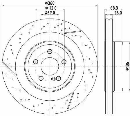 HELLA PAGID TARCZA HAMULCOWA 8DD 355 126-871 