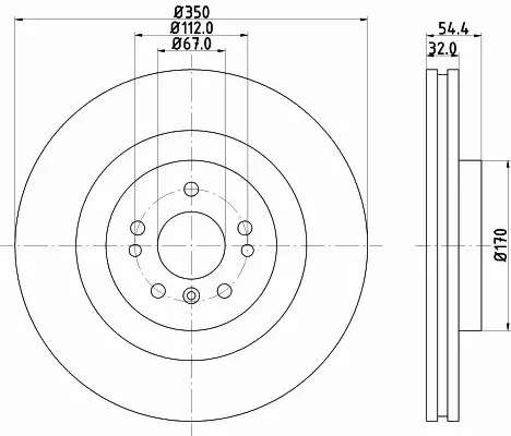 HELLA TARCZA HAMULCOWA 8DD 355 126-321 