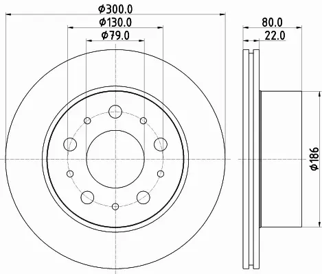 HELLA TARCZA HAMULCOWA 8DD 355 125-291 